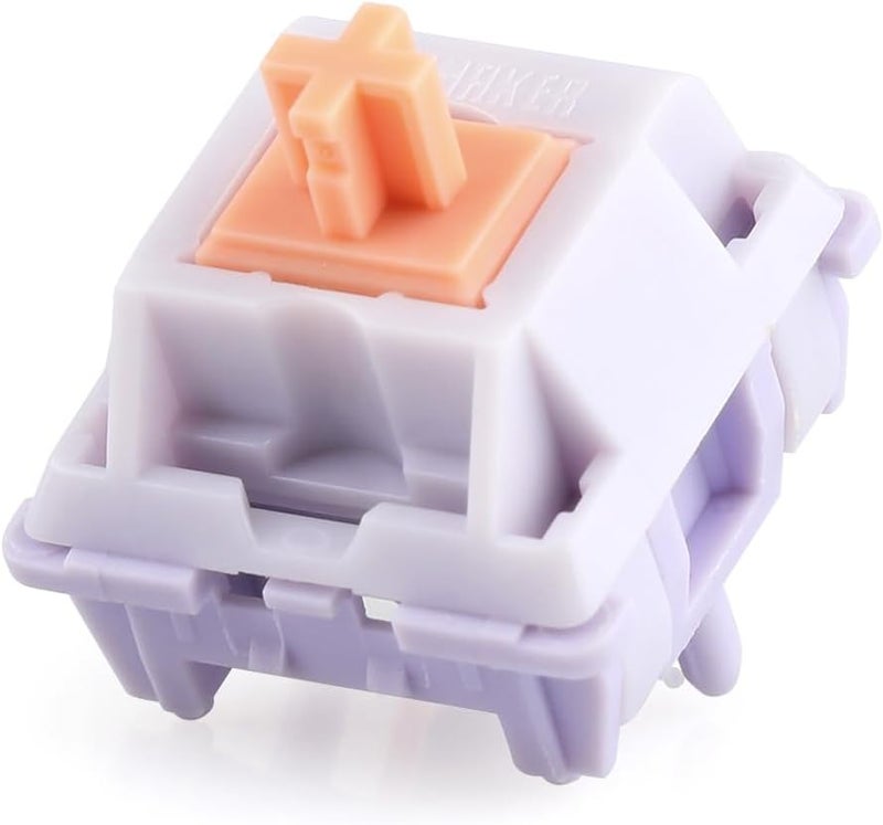 EPOMAKER Mechanical Switches Set for Mechanical Gaming Keyboard, 100 Pieces, Pre-Lubed Switch, Linear/Tactile/Clicky, 5-Pin Creamy Switch with MX Keycaps (Wisteria(Tactile)) - Image 1